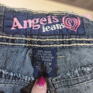 Angels Jeans Women's Blue Denim Capris